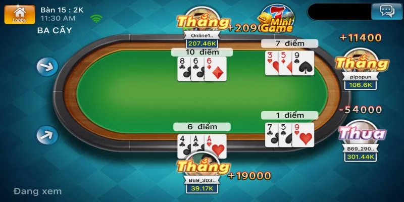 So sánh bài ba cây Sunwin với các cổng game bài khác